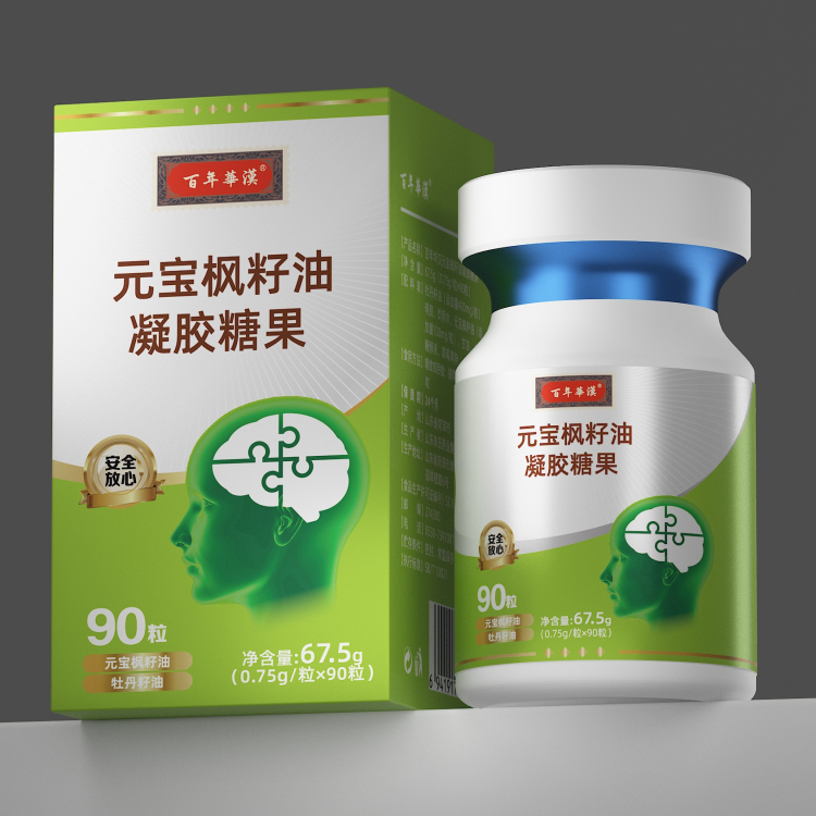百年華漢元寶楓籽油凝膠糖果(0.75g/?！?0粒) 